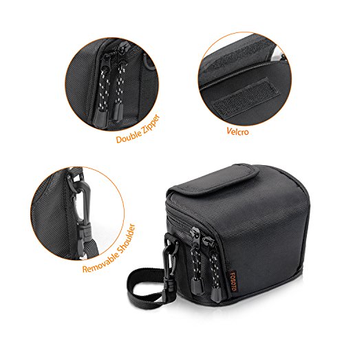 Fosoto Camera Case Bag Compatible For Nikon Coolpix L330 L340 L320 L310 L820 L810 L620,Canon Powershot Sx420 Sx510 Hs G1, Nikon J5 J3 S1 V2 V3,Panasonic Lumix Lz20 Lz30,Sony Video Camera - (Black) #TOP1