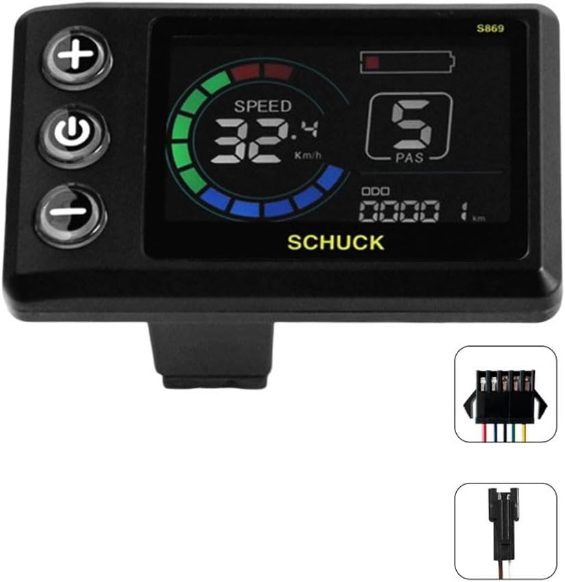 FACULX Left-Side Ebike Display, LCD Display, 24V-72V ABS Cycling Computer, Ebike LCD Display To Enrich Cycling for JOURNEY For Ebike Electric Bike Scooter Ebike(SM)