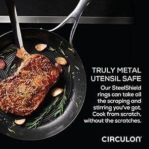 Circulon Stainless Steel Cookware Pots and Pans Set with SteelShield Hybrid Stainless and Nonstick Technology Circulon Stainless Steel Cookware Pots and Pans Set with SteelShield Hybrid Stainless and Nonstick Technology