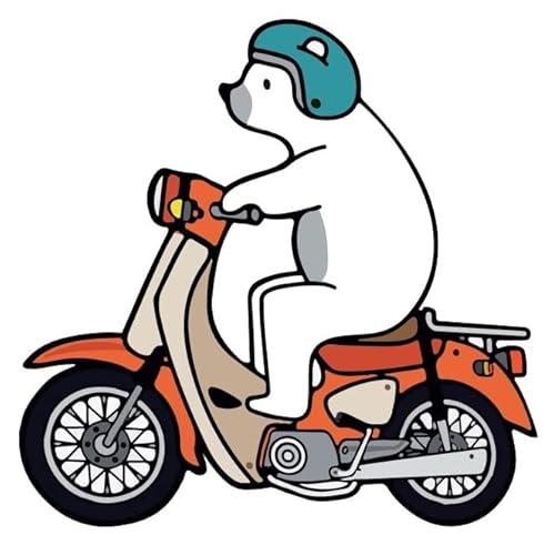 X[p[Ju [SuperCub] X[p[Ju XebJ[ X[p[Ju V[ SuperCub Sticker X[p[Ju XebJ[ Supercub Stikcer h Bike Bear (Orange Bear)