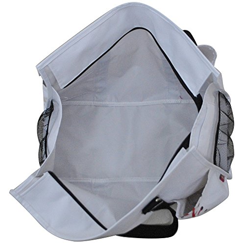 Baseball White Print NGIL Large Zippered Caddy Organizer Tote Bag4