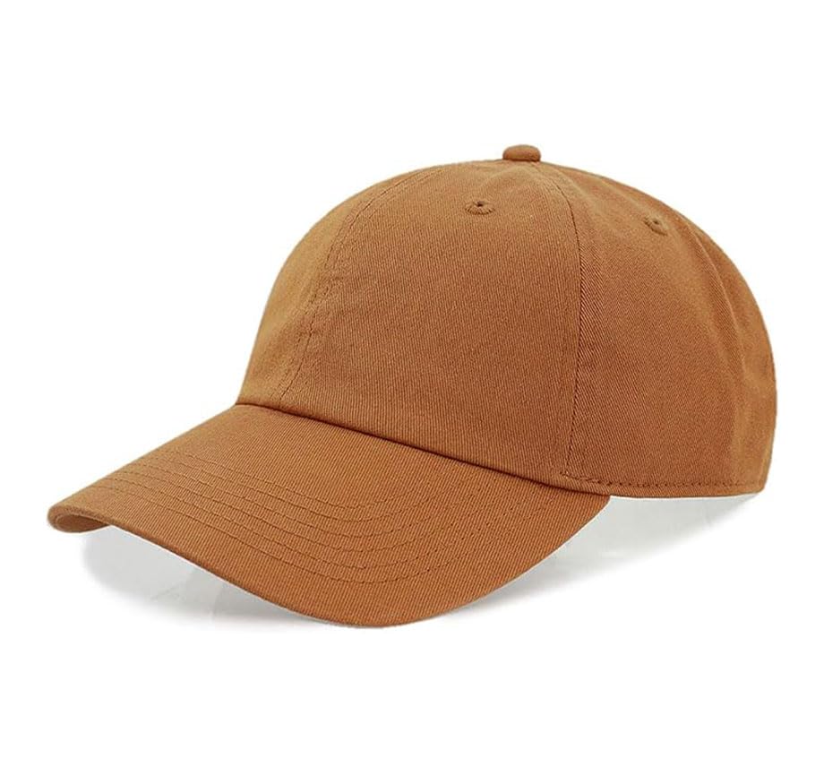 Image of Cotton Baseball Cap Dad Hat - Washed Low Profile Adjustable Hat for Men Women Casual Outdoor Running Golf