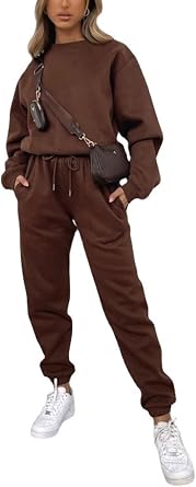 KANSOON Sweatsuits for Women Set 2 Piece Jogging Suit Long Sleeve Pullover Sweatshirts Sweatpants Tracksuit Casual Outfits