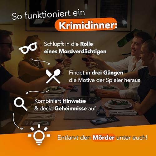 Stadtkrimis Exit Escape Stadtführung CRIMECASES Krimidinner Bundle 4-10 Personen | 3 Spiele mit Motto: Mafia, Konzert, Firmenfeier | Der letzte Pate + Das letzte Konzert + Das letzte Meeting | Mörderisches Dinner ab 14 Jahren