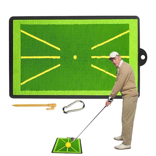 Tapis d'entraînement de golf robuste avec base amovible pour analyse de frappe