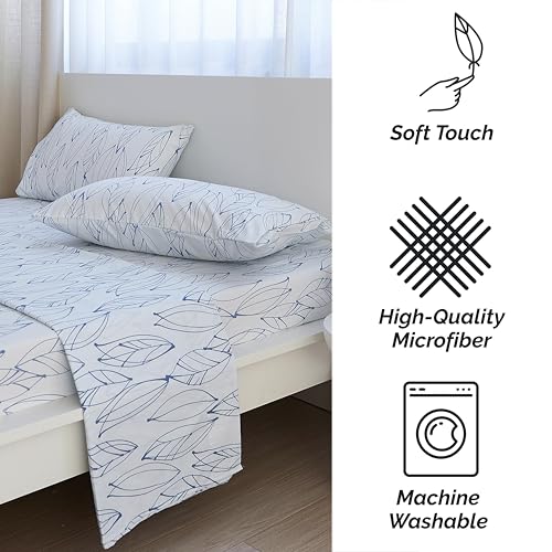 Southshore Fine Living, Inc. MF-SS-4294A-Q Modern Foliage Collection, 4-Piece, 14-Inch Pocket Sheet Set, Easy Care, Shrinkage Free Sheet With 1 Flat Sheet,Fitted Sheet,2 Pillowcases thumb #5
