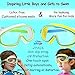 Goggles for kids Swimming 2 Pack No Leaking Anti-Fog Outer Eye Fit with Wide View UV Protection Crystal Clear Watertight Swim Goggles with nose cover Suitable for Children Youth Boys Girls Age 3 to 14
