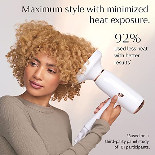 T3 Featherweight Stylemax Professional Ionic Hair Dryer With Custom Heat Automation & 4 Attachments,Fast Drying,Lightweight With 5 Heat & 3 Speed Settings,2 Concentrators,Diffuser & Smoothing Comb #TOP5