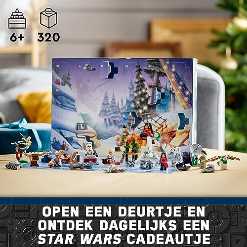 Image of LEGO 75366 Star Wars Advent Calendar 2023, Christmas Calendar with 24 Gifts, Including 9 Figures, 10 Vehicle Toys and 5 Mini Models, Advent Gift for Christmas for Children and Fans