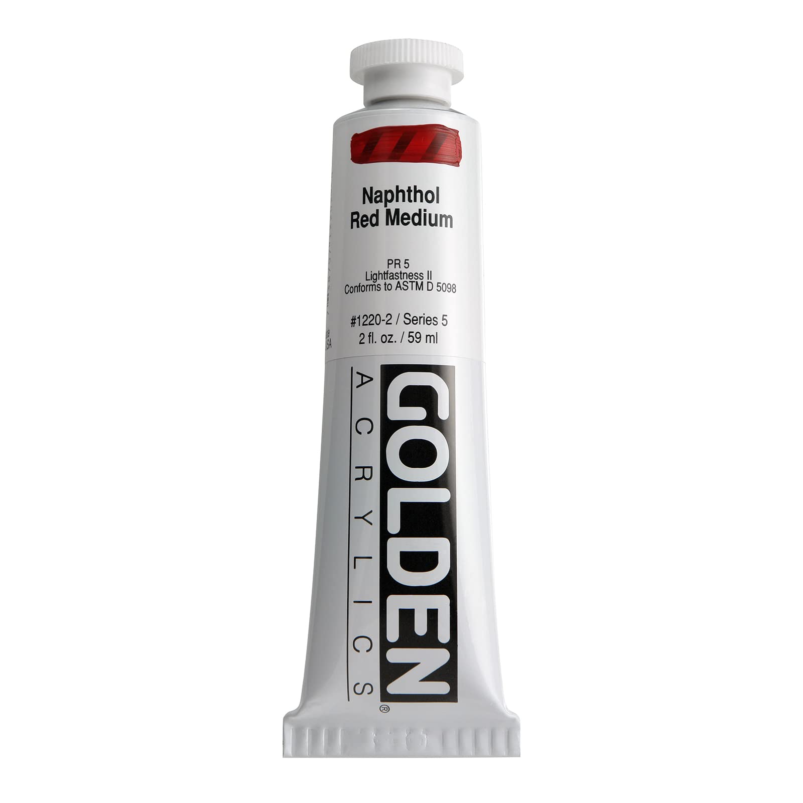Golden Heavy Body Acrylic Colour 60ml Tubes Napthol Red Medium