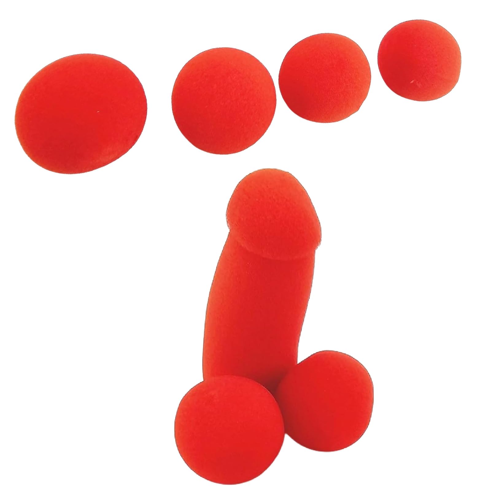 Esponja Mágica De Plátano – Juego De Accesorios De Magia Con 3 Tamaños Y 10 Bolas Rojas, Truco Deformable Para Magos Profesionales Y Aficionados
