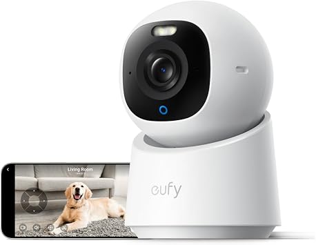 Anker Eufy Indoor Cam E30 Surveillance Camera Baby Monitor/Pet Camera/Indoor Camera/Network Camera/4K Image Quality/Zoom Compatible/360° Surveillance/AI Motion Detection/Wi-Fi Compatible