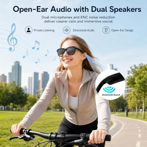 Image of AI Smart Glasses with 8MP Camera, Bluetooth Camera Glasses for Women Men