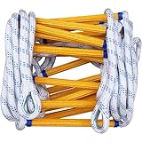 Emergency Fire Escape Ladder 2 Story, 16.4 Feet Reusable Flame Resistant Safety Rope Ladder for Kids and Adults
