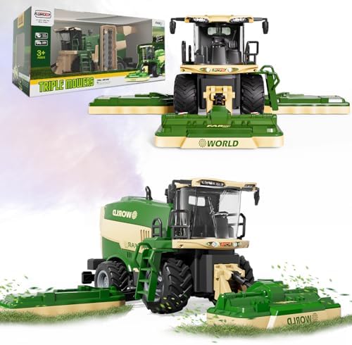 Ferngesteuerter Mähdrescher Ferngesteuert kinder mit Sound/Licht/Spray | RC Mähdrescher, 2.4 GHz Ferngesteuerter Traktor Ferngesteuert und Maishäcksler, Harvester Trecker