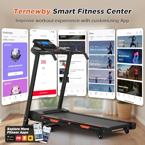 Image of 15% Auto Incline Treadmill, Foldable Treadmills for Home, Bluetooth Speakers, App Control, Pulse Handles, 3.5HP, 400 lb Capacity