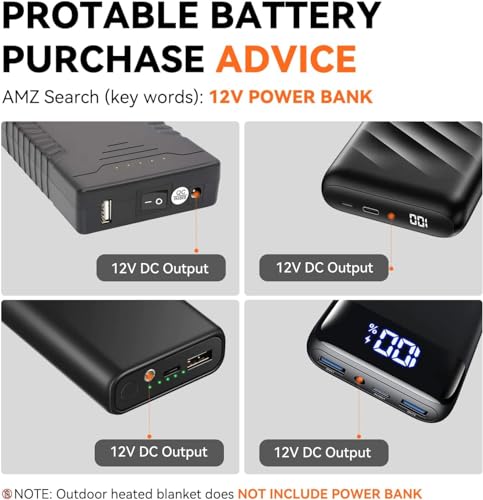 Portable-Heated-Blanket-Battery-Operated-Heated-Blanket-for-Outdoors-Not-Included-Battery-Pack-Camping-40x-55-12V-DC-Heating-Blanket-Waterproof-3-Heating-Levels