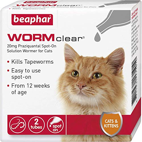 Beaphar Wormclear Solución Spot-On para gatos, 21 g