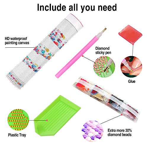 DONQL Full Diamond Painting Kit for Adults Kids 5D Giraffe Diamond Art Kits and Crafts Diamond Painting by Number Kits Perfect for Home Wall Decoration 30x40cm (Giraffe) - Image 3
