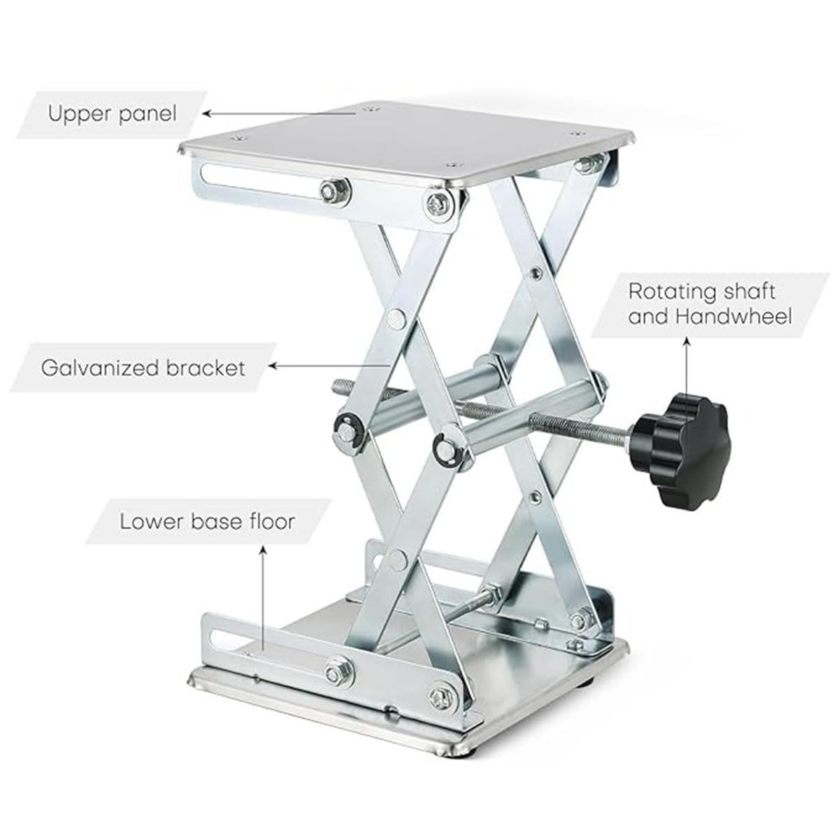 Stainless Steel Lab Stand Table Scissor Lifter Lab Mini Scissor Jack Lift Table Stand Platform 4