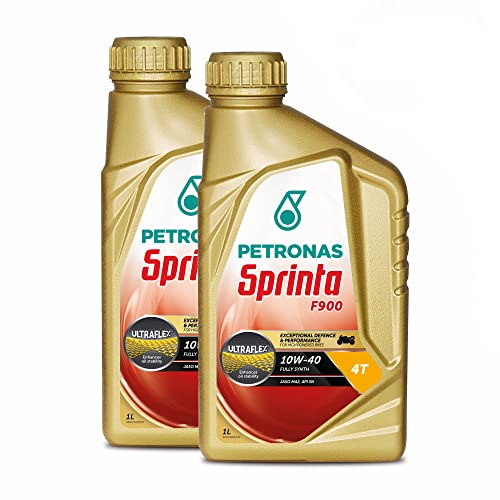 Petronas Kit 2X Sprinta Olio Motore 4T 100% Sintetico 4 Tempi F900 10W-40-2 Confezioni da 1L
