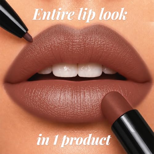 Image of Staze Twin Flame 2-in-1 Lipstick + Lip Liner Duo | High-shine Long Lasting Glossy Lipstick | Smooth Transfer-proof Matte Lip Liner | Perfectly Complementing Lip Combo | 05 Hot Date | 2g