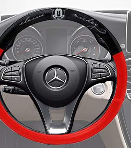 Next Mickey Mouse Steering Wheel Cover Premium Faux Leather Edition