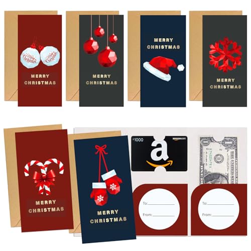 Cartes de vœux de Noël pour cadeaux de vacances : assortiment Père Noël avec enveloppes