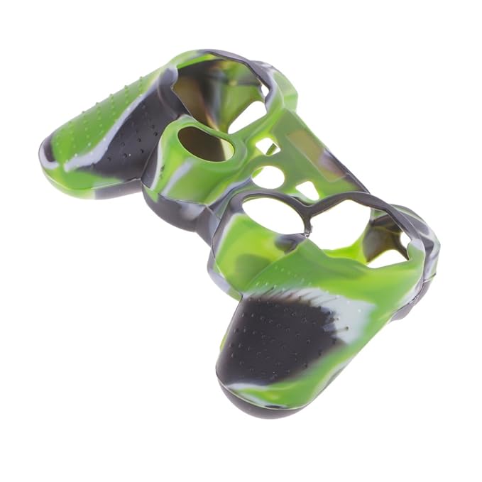 Microware Imported Silicone Protective Skin Case Cover for Sony PS2 PS3 Controller - Army-Green [video game]