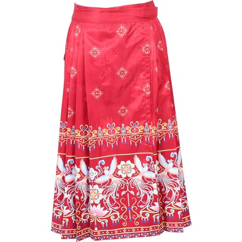 Falda Hanfu para Niña BESTonZON de Chiffon Rojo Vestido Tradicional Corto