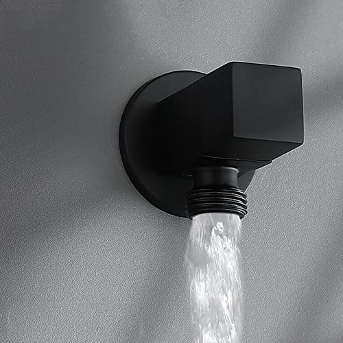 Grifo de agua fría y caliente en latón macizo negro para sistemas de fontanería modernos 3