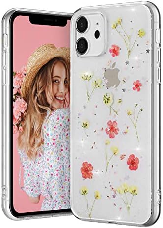 EYZUTAK Crystal TPU Case for iPhone 12/iPhone 12 Pro 6.1 inch, Cute Lovely Clear Gold Gloss Stylish Stars Pattern Phone Cover Soft Slim TPU Fit Protective Glitter Case for iPhone 12/12 Pro - Star