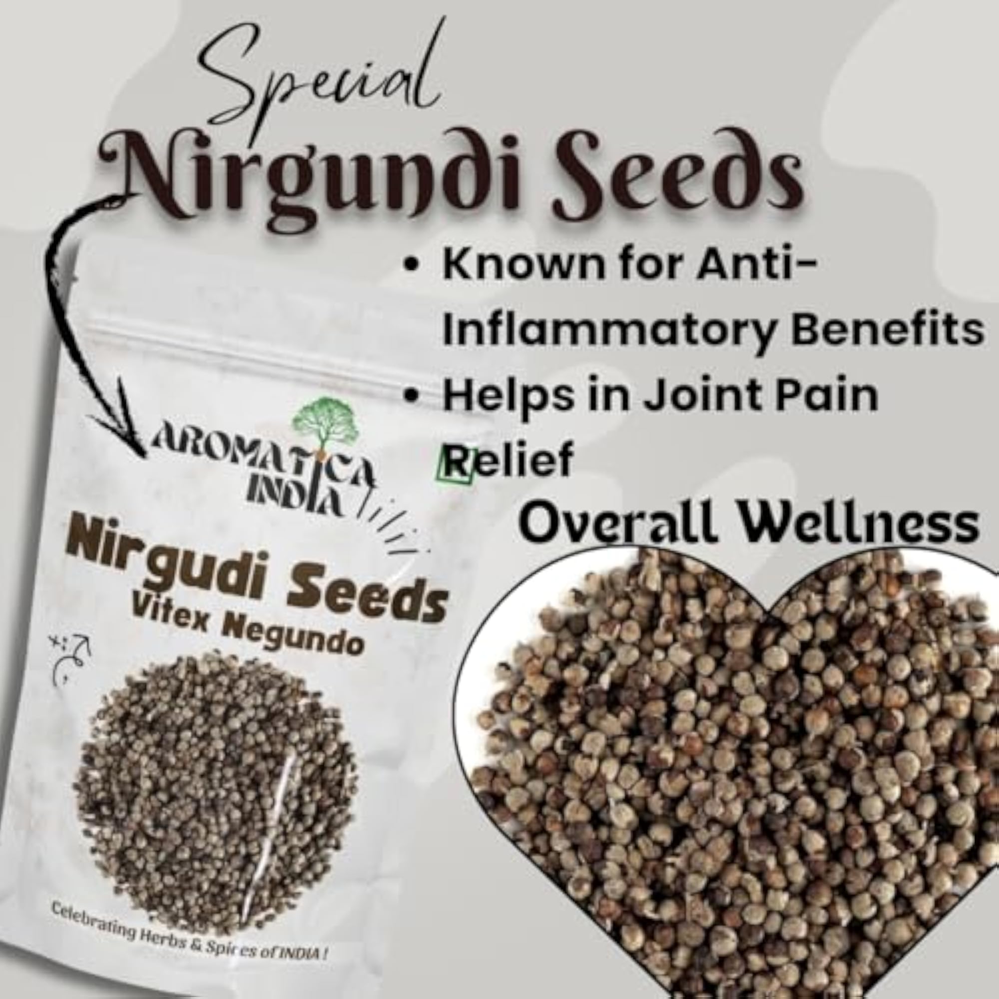 100% Pure Nirgudi Seeds for Joint Health
