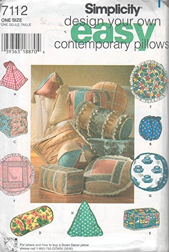 Simplicity 7112 patron de création d'oreillers sur mesure