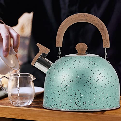 Hemoton Chaleira de aço inoxidável com apito chaleira de água chaleira fogão chaleira de café com al