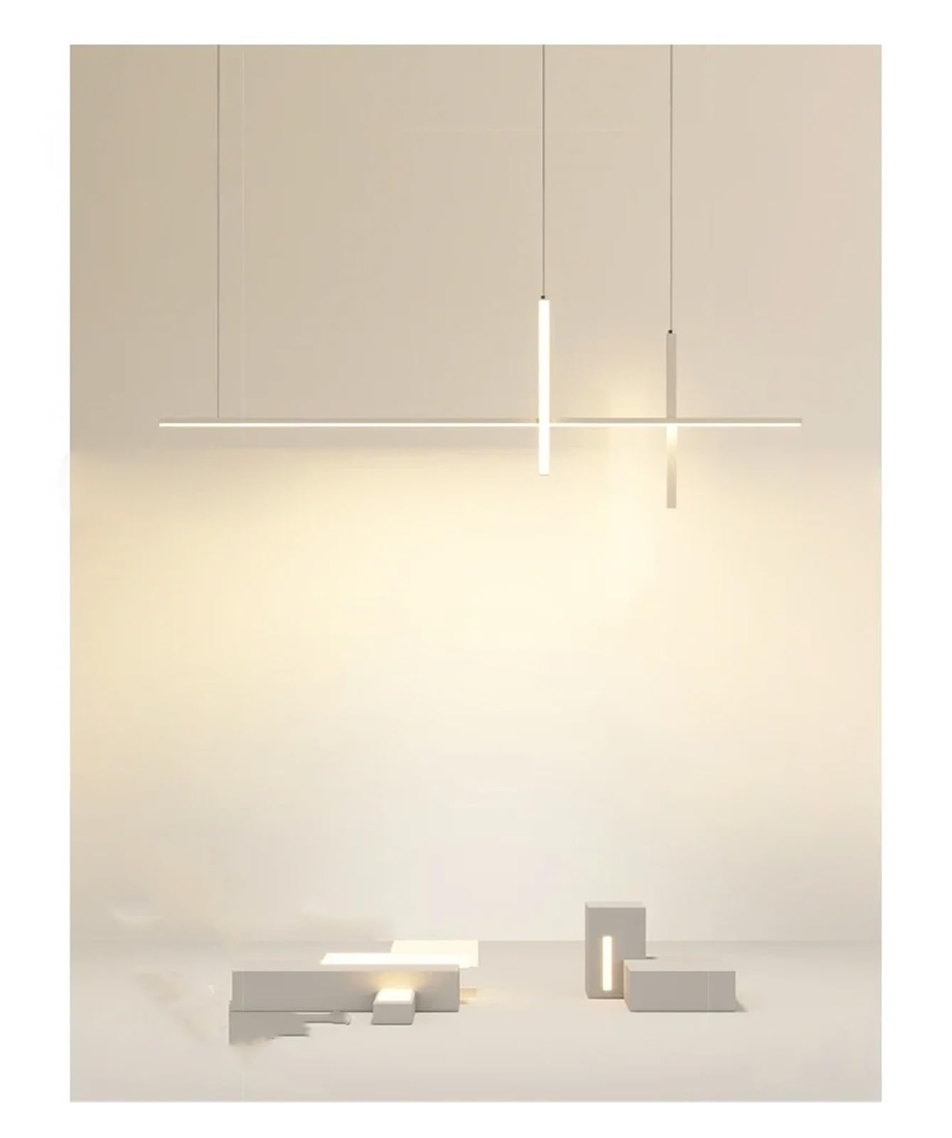 Lampada a Sospensione LED Minimalista - Apparecchio Moderno per Sala da Pranzo o Bar, Design Lucido e Lussuoso, Perfetto per l'arredamento e l'atmosfera della casa, un'elegante Alternativa a