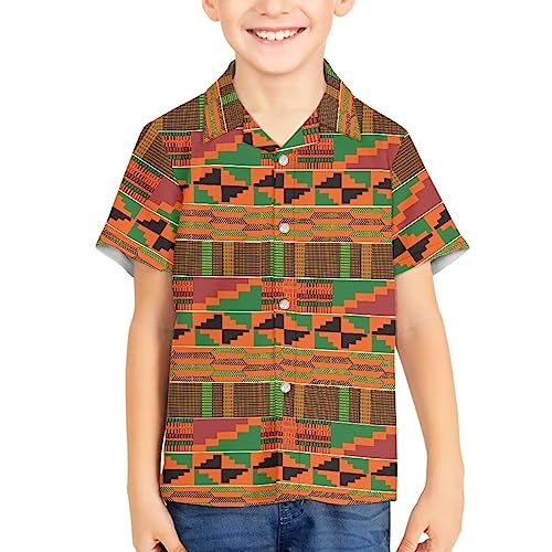 Boy Short Sleeve Shirt Collar Button Down Short Sleeve Hawaiian Tropic Apparel Summer Beachwear3
