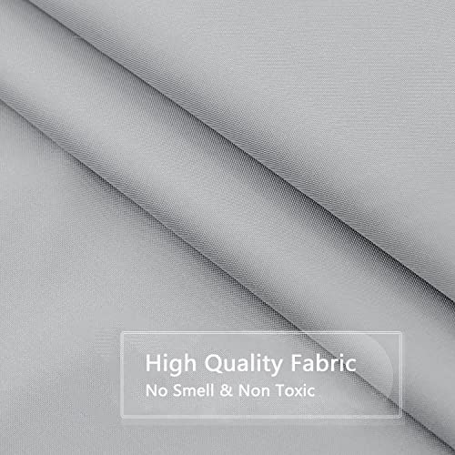 Image of LLSCL Grey Fabric Shower Curtain Liner with Magnets, Waterproof Hotel Quality, 72 x 72 Machine Washable