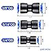 TAILONZ PNEUMATIC 30 pcs Straight Push Connectors Plastic Quick Release Connectors Air Line Fittings for 1/4 5/16 3/8 Tube (2 Way)