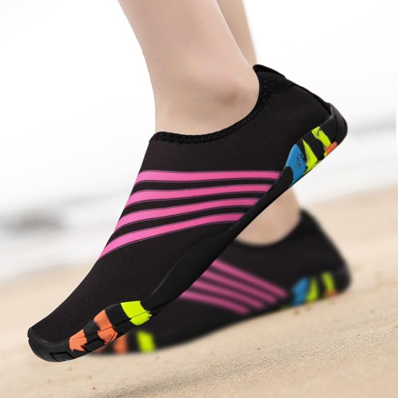 Aqua Socks Barefoot Quick-Dry Water Shoes, Drainage Beach Pool Shoes for Water Aerobics Men Women2