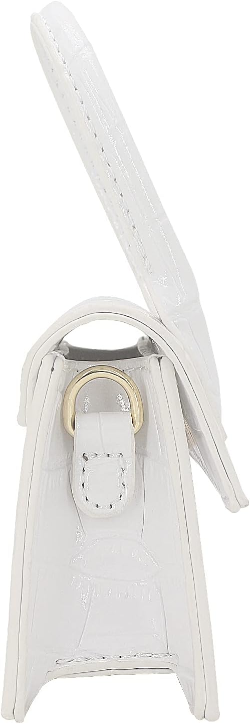 Mini Crossbody Bag for Women Girls Synthetic Leather Flap Purse Styling Top-Handle Clutch Handbag - Image 5