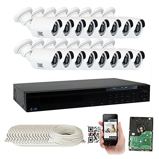 GW Security 16 Channel H.265 PoE NVR Ultra-HD 4K (3840x2160) Video & Audio Security Camera System with 16 x 4K (8MP) 2160P Face Recognition/Human/Vehicle Detection Microphone Outdoor Indoor IP Camera