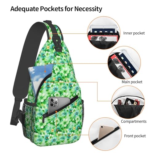Gray Daisy Flower Cross Chest Bag Large Capacity Bag Travel Hiking Crossbody Bag Daypack for Women Men3