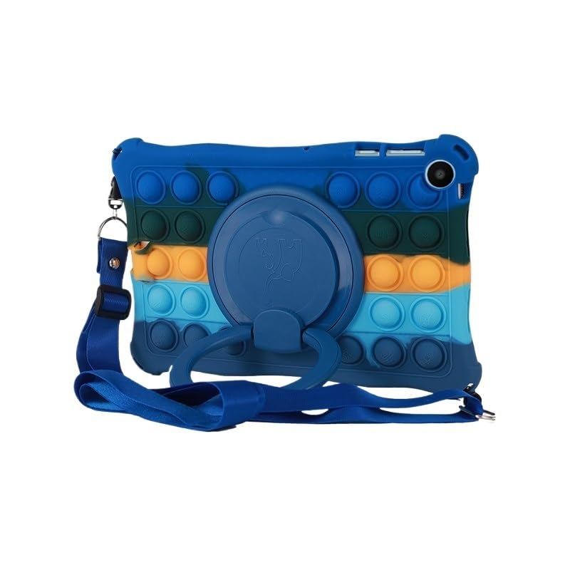 360 Rotating Stand Tablet Case Suitable For Huawei Matepad SE 10.4 Inch AGS5-L09/W09 2022 Protective Shell(Colorful Dark Blue)
