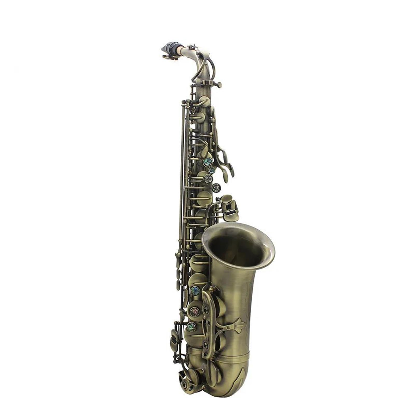 Saksofon Antyczne Wykończenie Bend Eb E-płaski Saksofon Altowy Sax Carve Pattern Saksofon Eb Saksofon Altowy