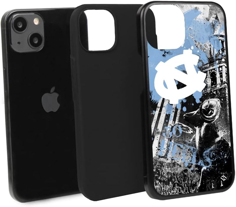 Guard Dog Case Compatible with iPhone 14 - Military Grade - Rugged Two Piece Protection - Collegiate Licensed - North Carolina Tar Heels - by Paulson Designs