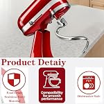 Acier inoxydable Spiral Dough Remplacement pour KitchenAid 4.5-5 Mélangeur à tête incrustée de quartz, lave-vaisselle sans danger & Crochet à pain pour rouille-proof K45, K45SS, KSM75, KSM90, KSM150 | Longue durée Pas de copeaux ou d'épluchages — plus sûr pour le contact alimentaire Facile à nettoyer