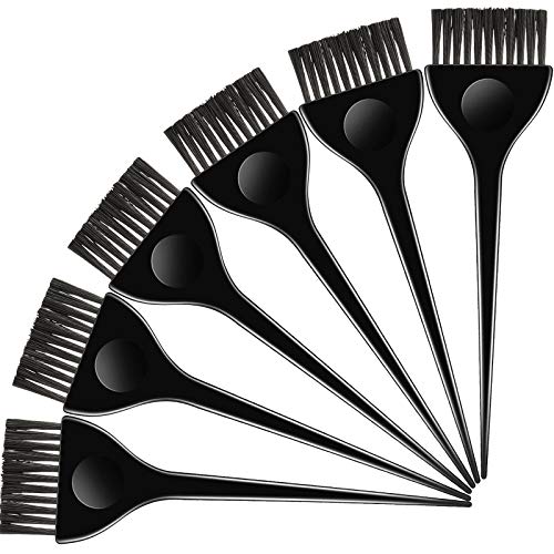6 Pieces Hair Dye Color Brush Set, Hair Comb Tool Kit Coloring Brushes Dye Applicator Hair Salon Tools for Students Women Salon Use Home DIY Dyeing (Black)