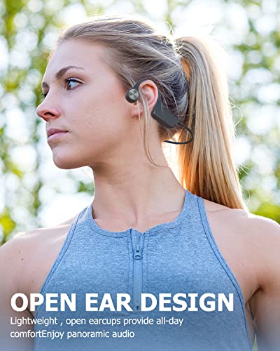 SANOTO Knochenschall Kopfhörer Bluetooth 5.3,Open Ear Kopfhörer Kabellos Bone Conduction Kopfhörer IPX5 Wasserdicht Staubdicht Sportkopfhörer Lange Akkulaufzeit Kopfhörer für Läufer Fitness – Bild 4