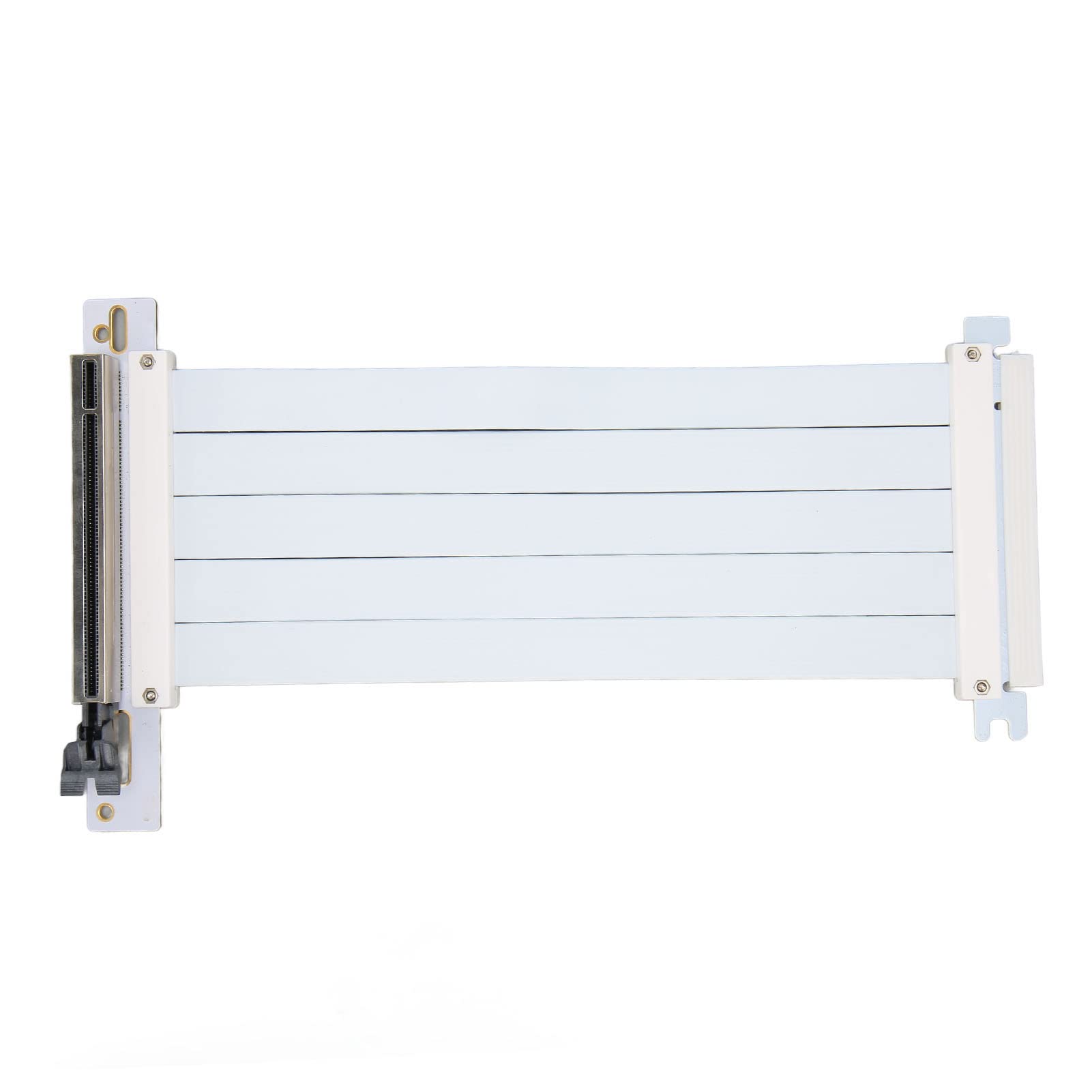 Przedłużacz PCIe 4.0 X16, Przedłużacz GPU 128 Gb/s Transmission Anti Interference Adapter 90 Stopni, Kabel PCIe 4.0 X16 Riser do Karty Graficznej (Biały)